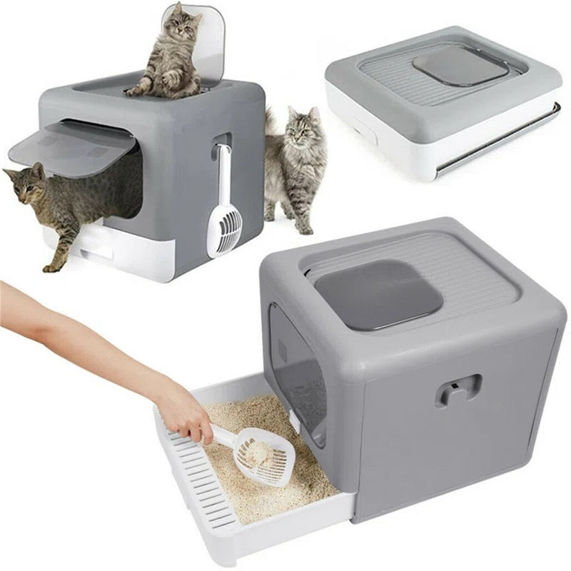 Enclosed Cat Litter Box